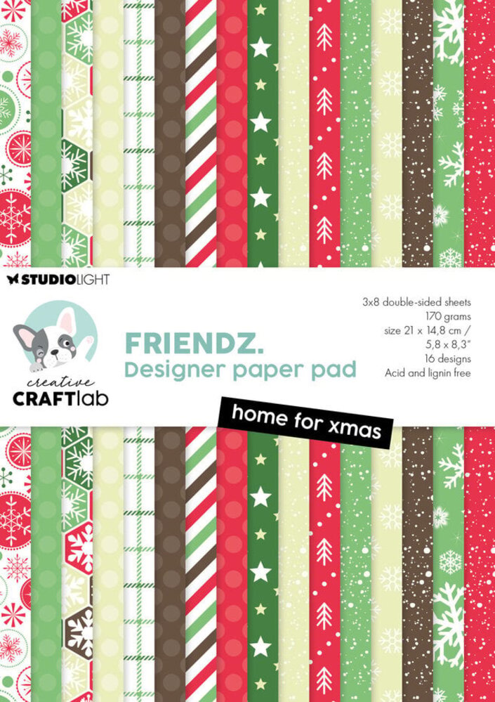 Creative Craftlab Friendz Home For Xmas A5 Paper Pad (CCL-FR-DPP256) Creative Craftlab Friendz Home For Xmas A5 Paper Pad (CCL-FR-DPP256)