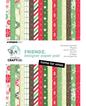 Creative Craftlab Friendz Home For Xmas A5 Paper Pad (CCL-FR-DPP256) Creative Craftlab Friendz Home For Xmas A5 Paper Pad (CCL-FR-DPP256)