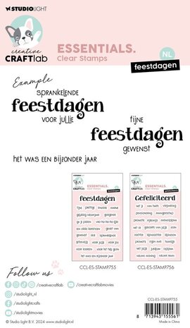 Creative Craftlab Essentials Clear Stamp Feestdagen (CCL-ES-STAMP755) Creative Craftlab Essentials Clear Stamp Feestdagen (CCL-ES-STAMP755)