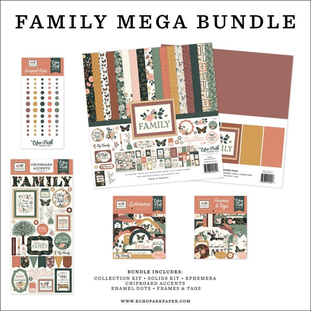 Echo Park Family 12x12 Inch Mega Bundle (FAM403050) Echo Park Family 12x12 Inch Mega Bundle (FAM403050)