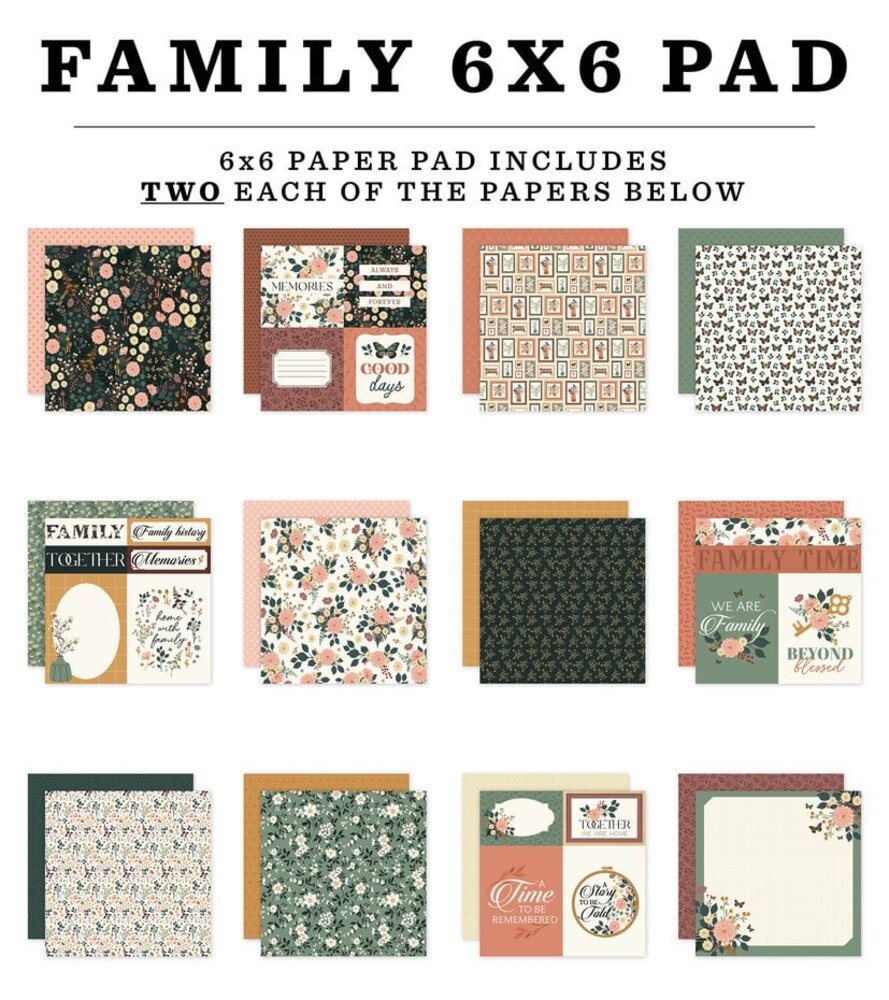 Echo Park Family 6x6 Inch Paper Pad (FAM403023)