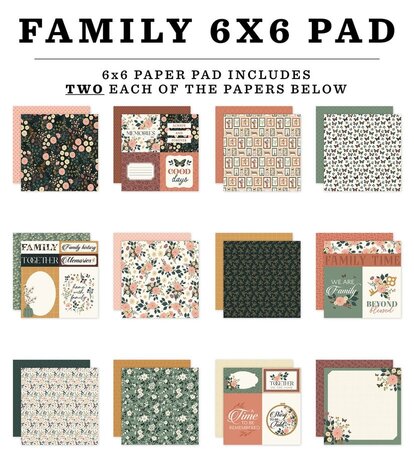 Echo Park Family 6x6 Inch Paper Pad (FAM403023)