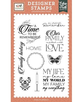 Echo Park Family A Time To Be Remembered Clear Stamp (FAM403045)*