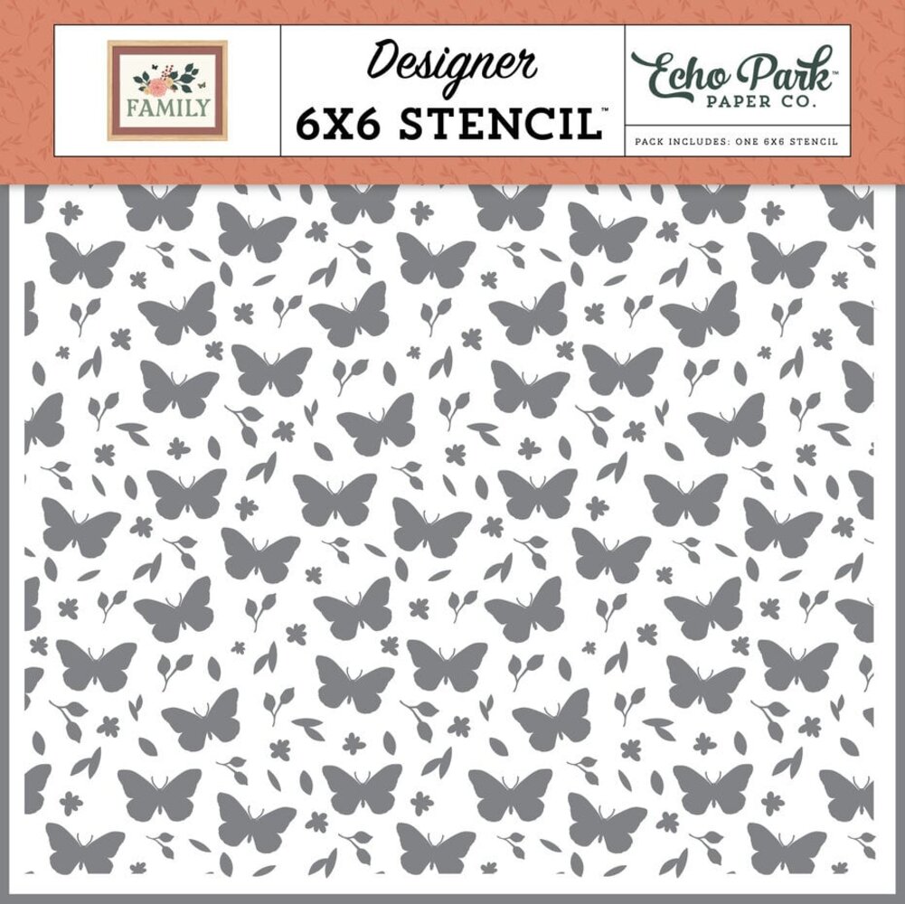 Echo Park Family Butterflies And Stems Stencil (FAM403033) Echo Park Family Butterflies And Stems Stencil (FAM403033)