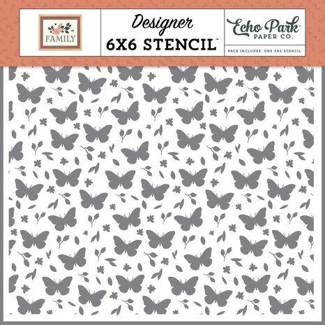 Echo Park Family Butterflies And Stems Stencil (FAM403033) Echo Park Family Butterflies And Stems Stencil (FAM403033)