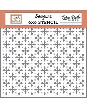 Echo Park Family Geometric Flower Stencil (FAM403034)*
