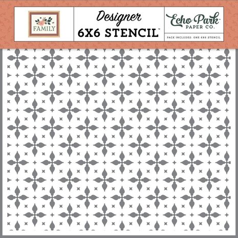 Echo Park Family Geometric Flower Stencil (FAM403034)