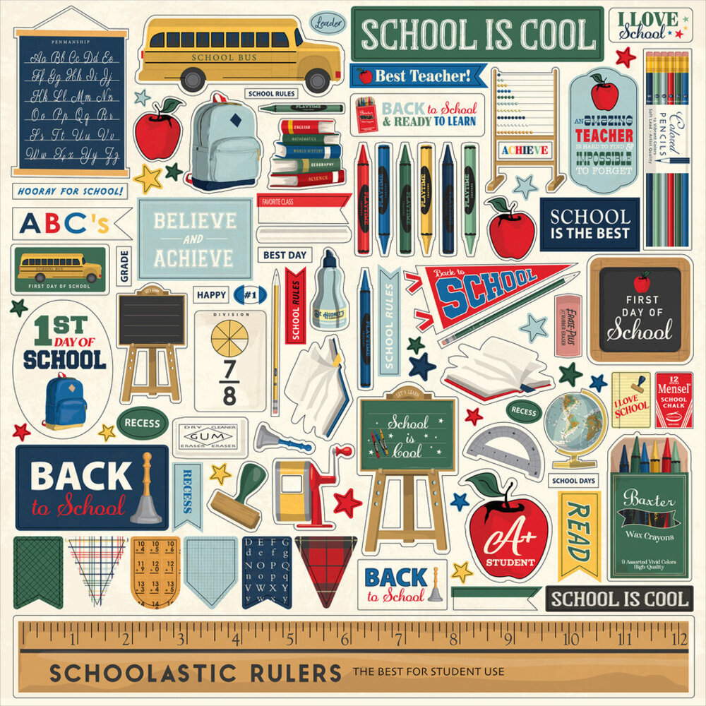 Carta Bella Back To School 12x12 Inch Mega Bundle (CBBTS401050) Carta Bella Back To School 12x12 Inch Mega Bundle (CBBTS401050)