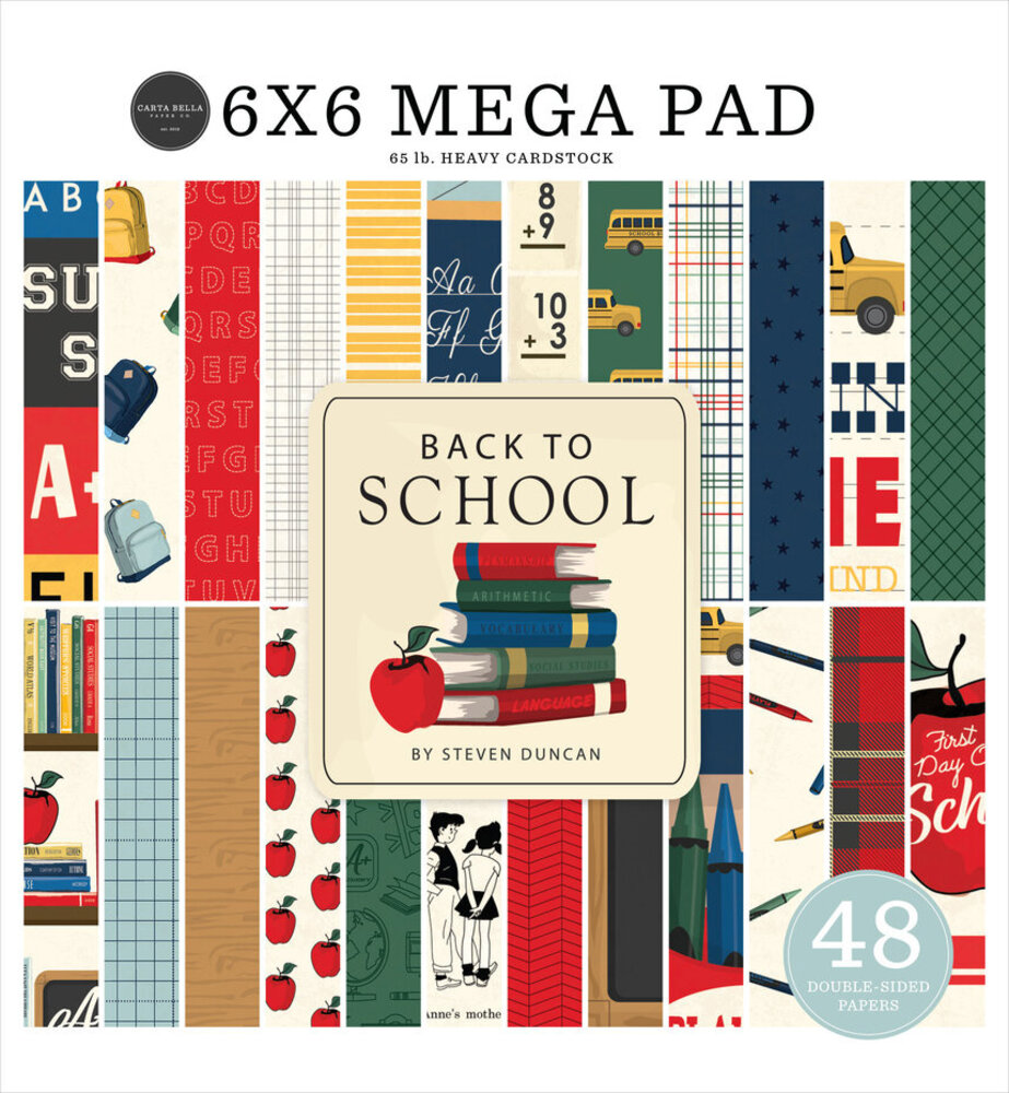 Carta Bella Back To School 6x6 Inch Mega Pad (CBBTS401031) Carta Bella Back To School 6x6 Inch Mega Pad (CBBTS401031)