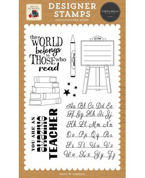Carta Bella Back To School Easel Clear Stamps (CBBTS401040) Carta Bella Back To School Easel Clear Stamps (CBBTS401040)