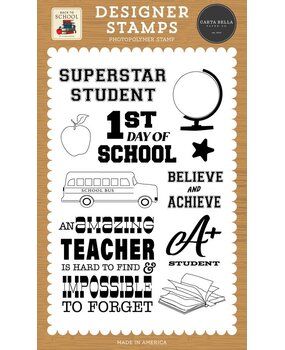 Carta Bella Back To School Believe And Achieve Clear Stamps (CBBTS401041) Carta Bella Back To School Believe And Achieve Clear Stamps (CBBTS401041)
