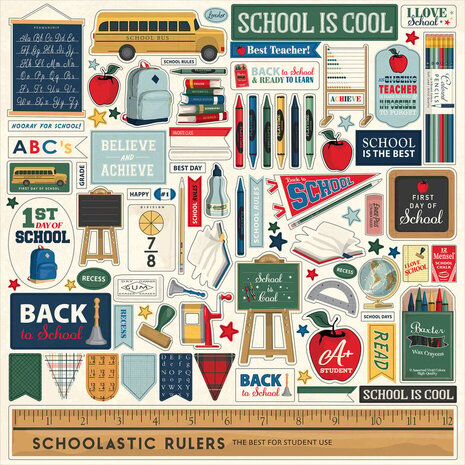 Carta Bella Back To School 12x12 Inch Element Sticker (CBBTS401014)