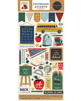 Carta Bella Back To School 6x13 Inch Chipboard Accents (CBBTS401021) Carta Bella Back To School 6x13 Inch Chipboard Accents (CBBTS401021)