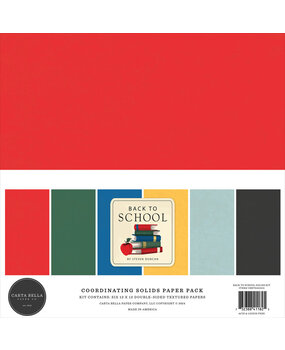 Carta Bella Back To School 12x12 Inch Coordinating Solids Paper Pack (CBBTS401015) Carta Bella Back To School 12x12 Inch Coordinating Solids Paper Pack (CBBTS401015)