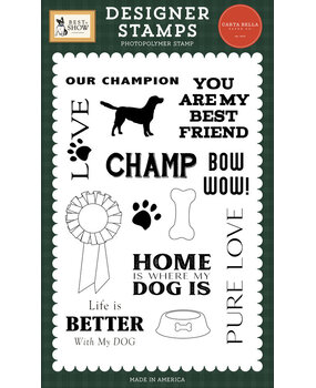 Carta Bella Best In Show Our Champion Clear Stamps (CBBIS402041) Carta Bella Best In Show Our Champion Clear Stamps (CBBIS402041)