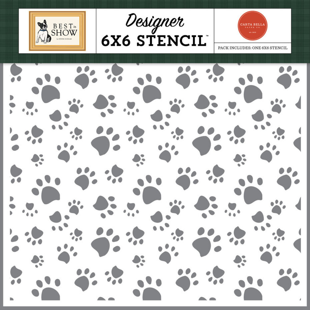 Carta Bella Best In Show My Dog Prints Stencil (CBBIS402035) Carta Bella Best In Show My Dog Prints Stencil (CBBIS402035)