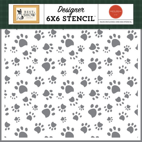 Carta Bella Best In Show My Dog Prints Stencil (CBBIS402035) Carta Bella Best In Show My Dog Prints Stencil (CBBIS402035)