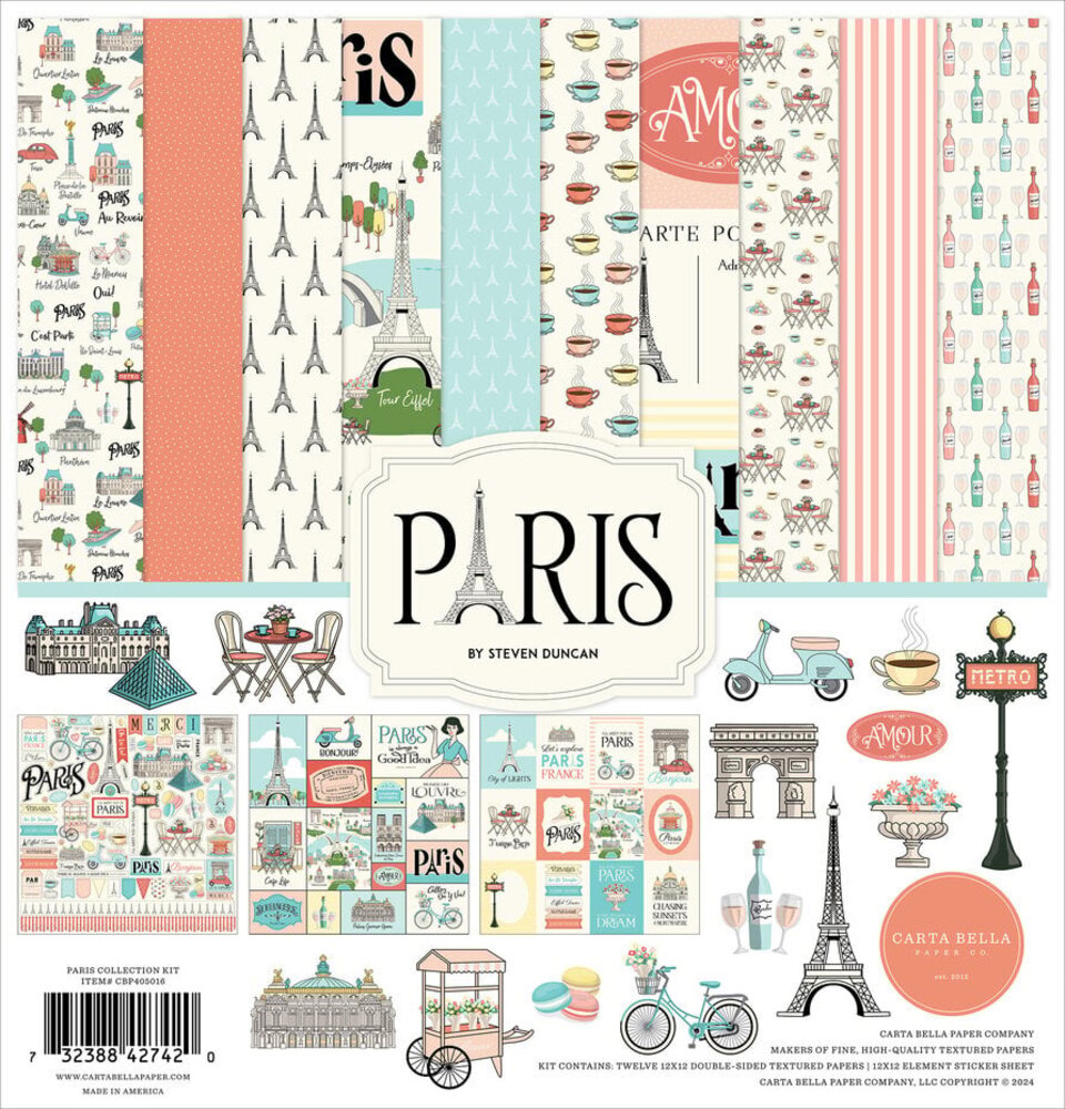 Carta Bella Paris 12x12 Inch Collection Kit (CBP405016) Carta Bella Paris 12x12 Inch Collection Kit (CBP405016)