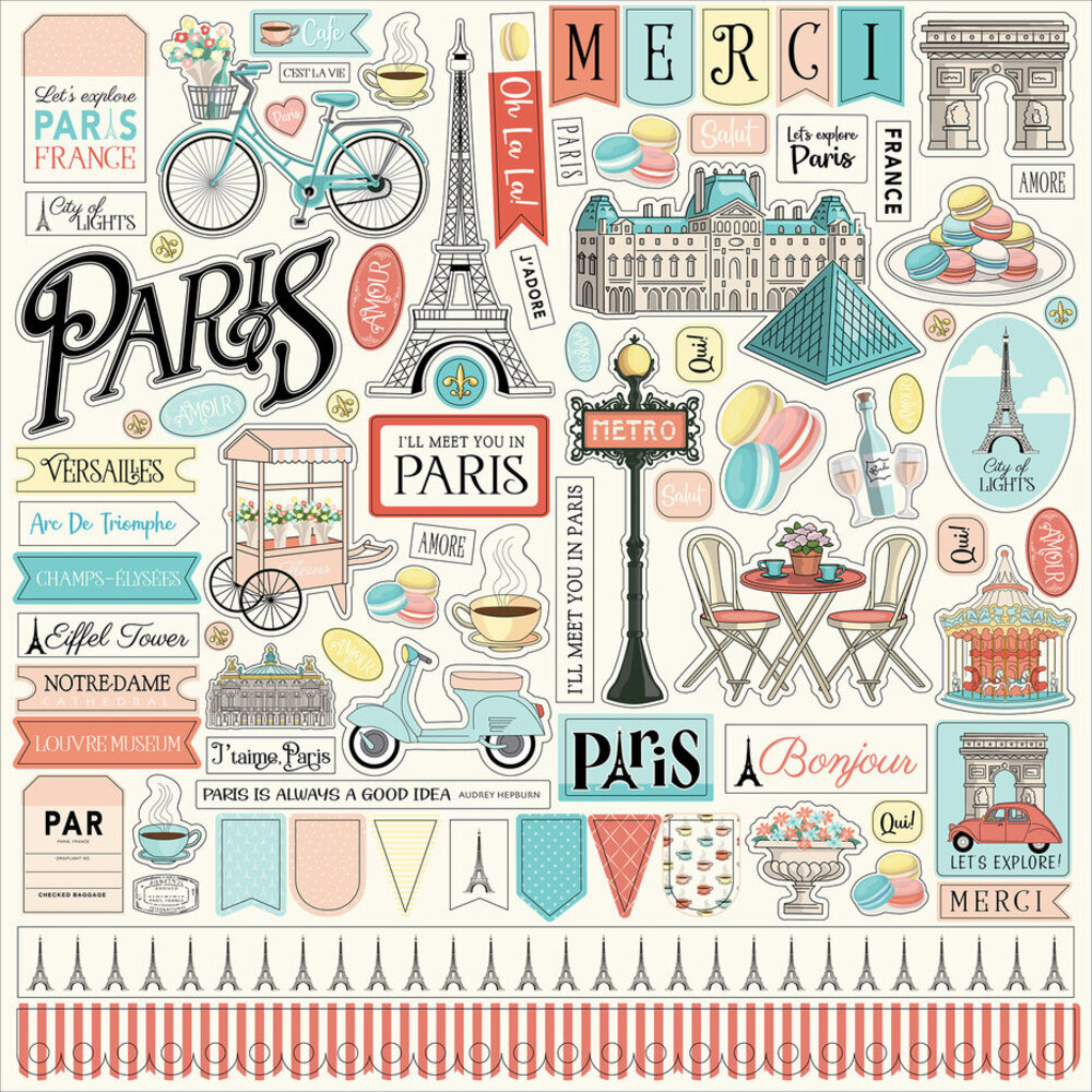 Carta Bella Paris 12x12 Inch Collection Kit (CBP405016) Carta Bella Paris 12x12 Inch Collection Kit (CBP405016)