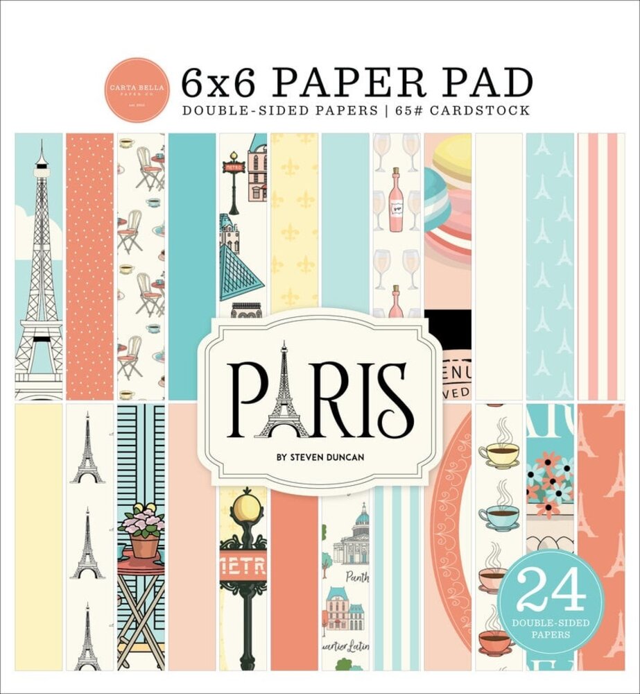 Carta Bella Paris 6x6 Inch Paper Pad (CBP405023) Carta Bella Paris 6x6 Inch Paper Pad (CBP405023)
