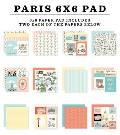 Carta Bella Paris 6x6 Inch Paper Pad (CBP405023) Carta Bella Paris 6x6 Inch Paper Pad (CBP405023)