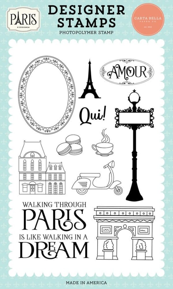 Carta Bella Paris Walking Through Paris Clear Stamps (CBP405040) Carta Bella Paris Walking Through Paris Clear Stamps (CBP405040)