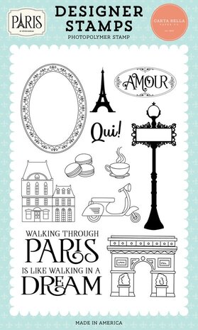 Carta Bella Paris Walking Through Paris Clear Stamps (CBP405040) Carta Bella Paris Walking Through Paris Clear Stamps (CBP405040)