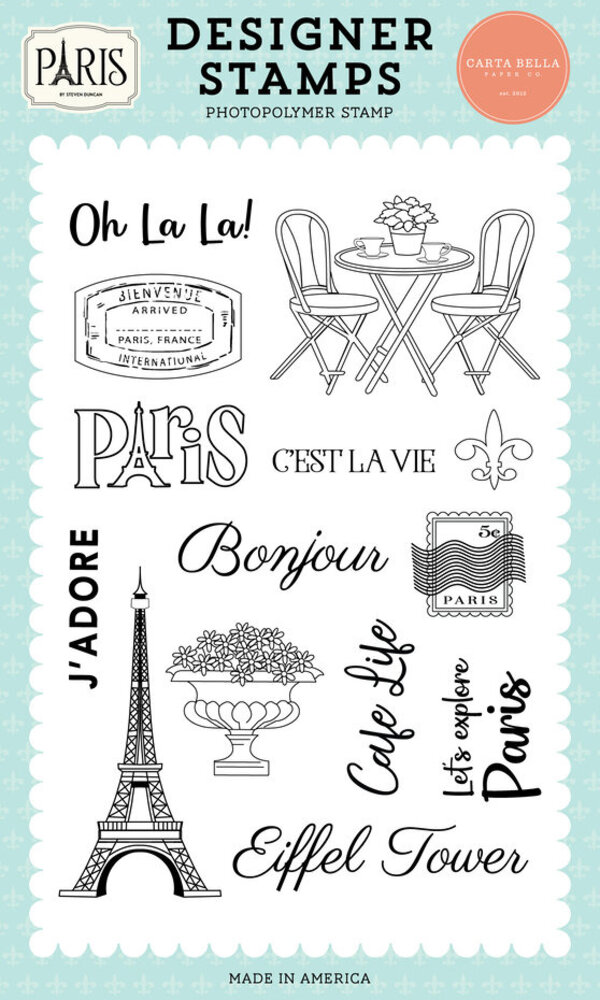Carta Bella Paris Cafe Life Clear Stamps (CBP405041)