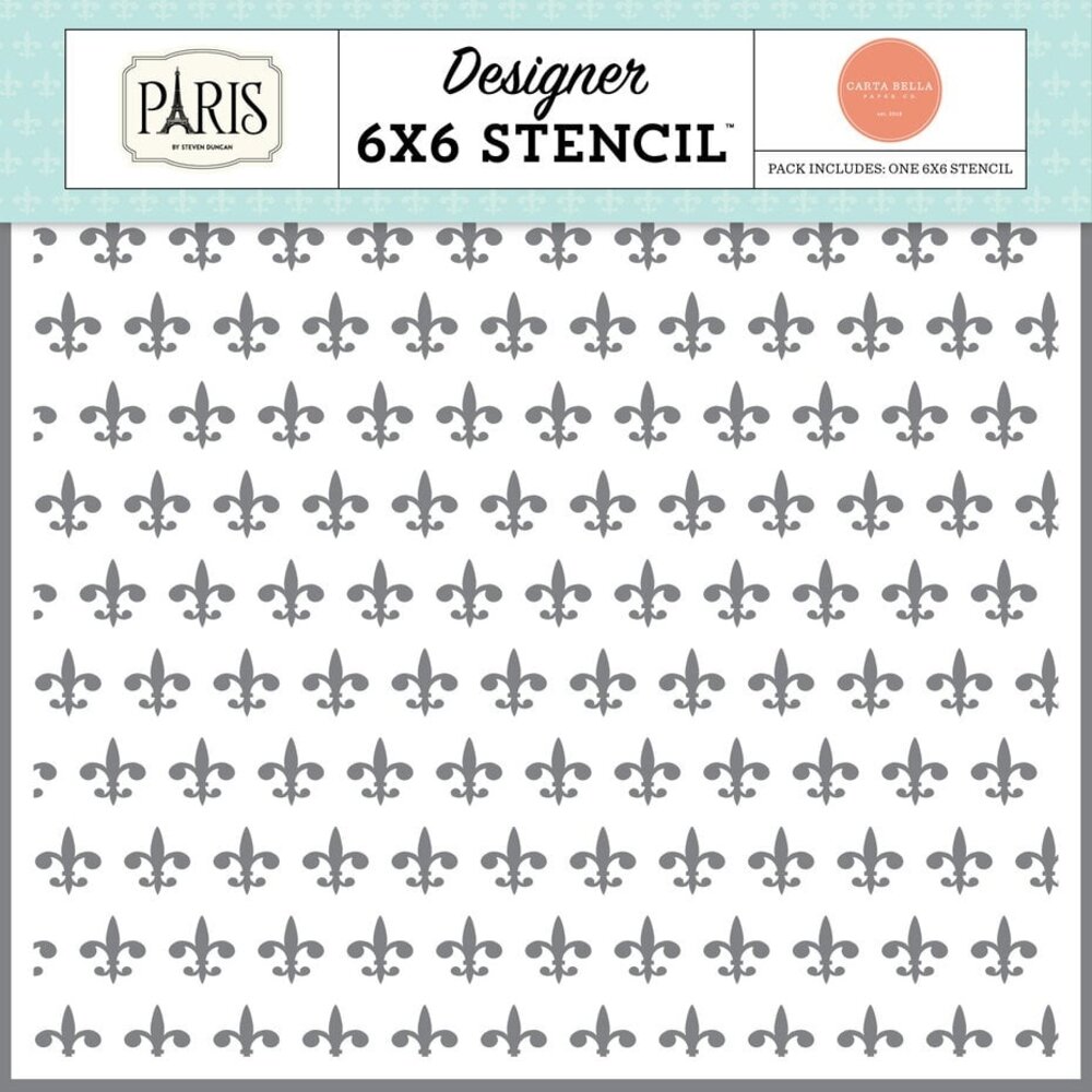 Carta Bella Paris Fleur De Lis Stencil (CBP405034) Carta Bella Paris Fleur De Lis Stencil (CBP405034)