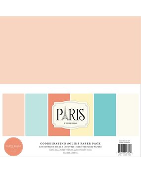Carta Bella Paris 12x12 Inch Coordinating Solids Paper Pack (CBP405015) Carta Bella Paris 12x12 Inch Coordinating Solids Paper Pack (CBP405015)