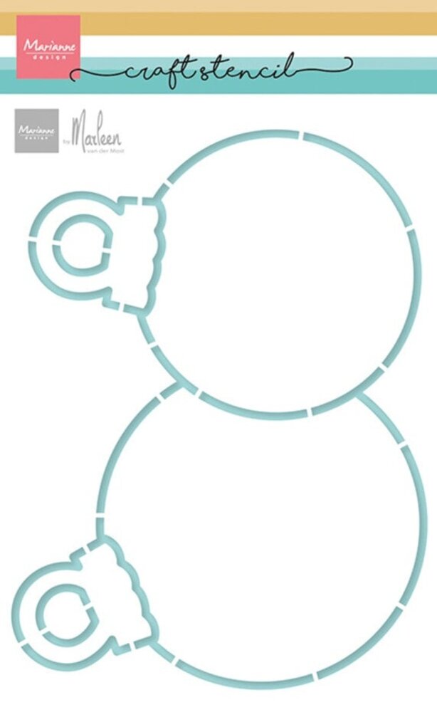 Marianne Design Craft Stencil A5 Christmas Ornaments (PS8173) Marianne Design Craft Stencil A5 Christmas Ornaments (PS8173)