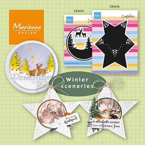 Marianne Design Craftables Silhouette Winter Scenery (CR1675) Marianne Design Craftables Silhouette Winter Scenery (CR1675)