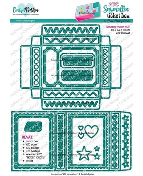 Carlijn Design Snijmallen ATC Ticket Box (CDSN-0283) Carlijn Design Snijmallen ATC Ticket Box (CDSN-0283)