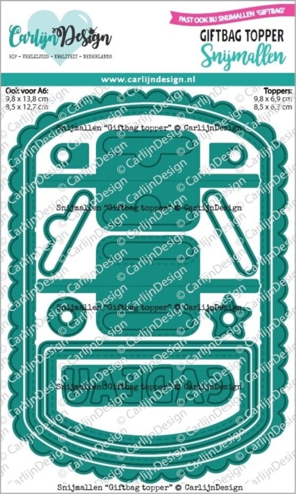 Carlijn Design Snijmallen Giftbag Topper (CDSN-0284) Carlijn Design Snijmallen Giftbag Topper (CDSN-0284)