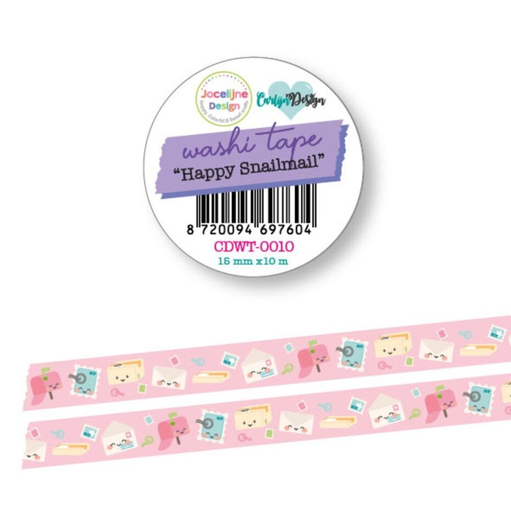 Carlijn Design Washi Tape Stork Happy Mail (CDWT-0010) Carlijn Design Washi Tape Stork Happy Mail (CDWT-0010)