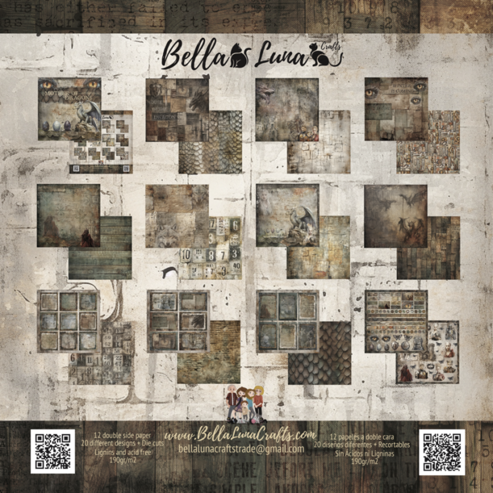 Bella Luna Crafts Mother Of Dragons 8x8 Inch Collection Pack