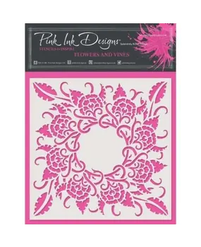 Pink Ink Designs Flowers & Vines 7x7 Inch Masking Stencil (PINKST018)