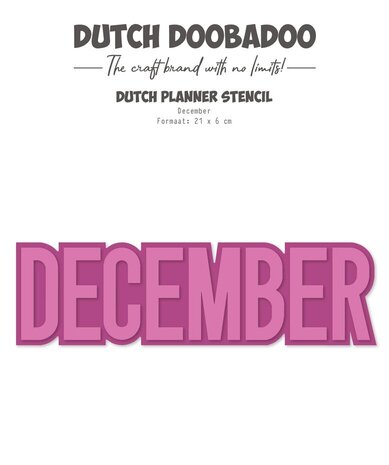 Dutch Doobadoo Dutch Planner Stencil A5 December (470.784.348)