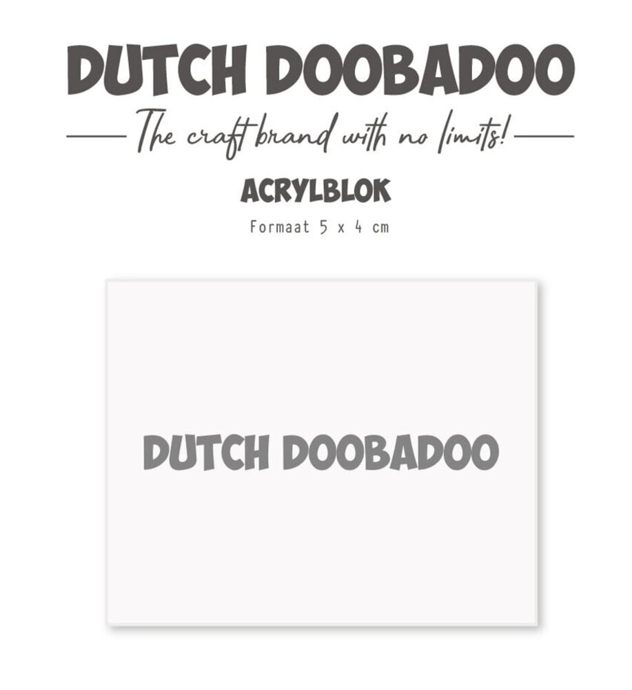 Dutch Doobadoo Acrylic Stamp Block 40x50mm (476.125.003) Dutch Doobadoo Acrylic Stamp Block 40x50mm (476.125.003)