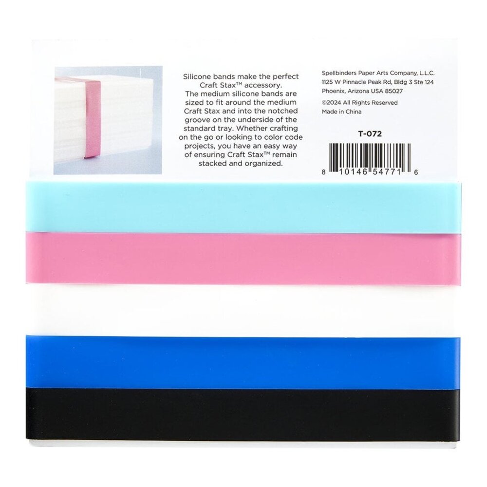 Spellbinders Craft Stax Silicone Bands Medium (T-072) Spellbinders Craft Stax Silicone Bands Medium (T-072)