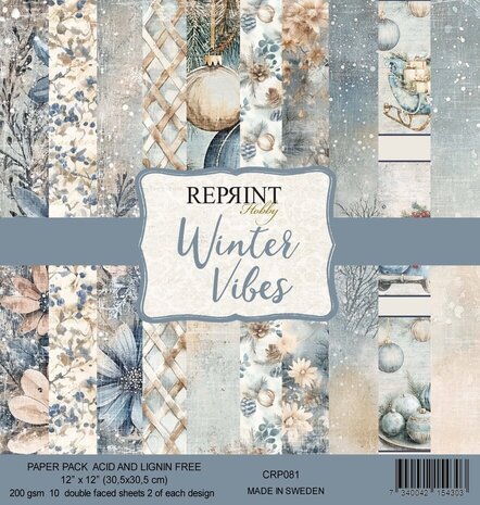 Reprint Winter Vibes 12x12 Inch Paper Pack (CRP081) Reprint Winter Vibes 12x12 Inch Paper Pack (CRP081)