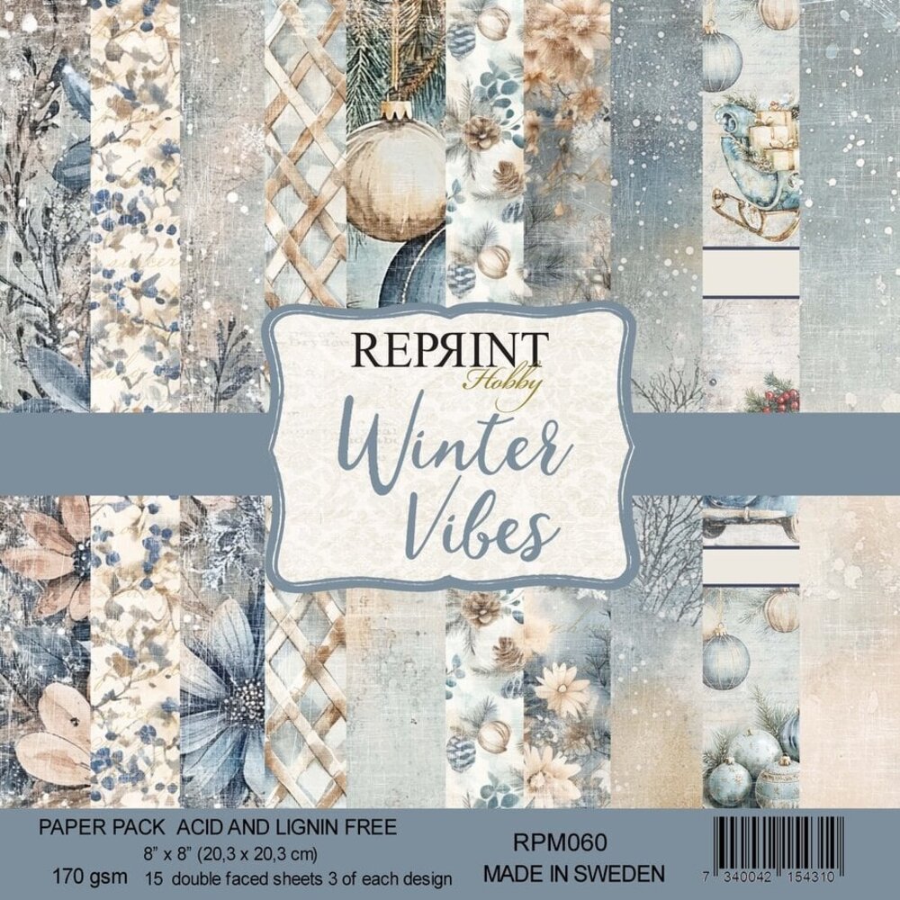 Reprint Winter Vibes 8x8 Inch Paper Pack (RPM060)