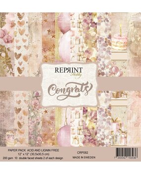 Reprint Congrats 12x12 Inch Paper Pack (CRP082) Reprint Congrats 12x12 Inch Paper Pack (CRP082)