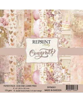 Reprint Congrats 8x8 Inch Paper Pack (RPM061) Reprint Congrats 8x8 Inch Paper Pack (RPM061)