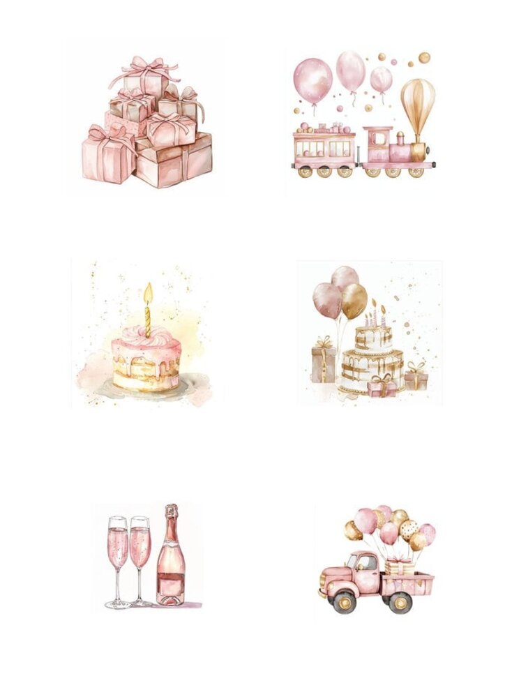 Reprint Birthday A4 Cutouts (KPA4103) Reprint Birthday A4 Cutouts (KPA4103)