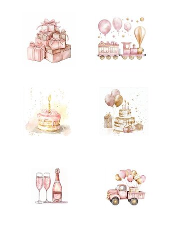 Reprint Birthday A4 Cutouts (KPA4103) Reprint Birthday A4 Cutouts (KPA4103)