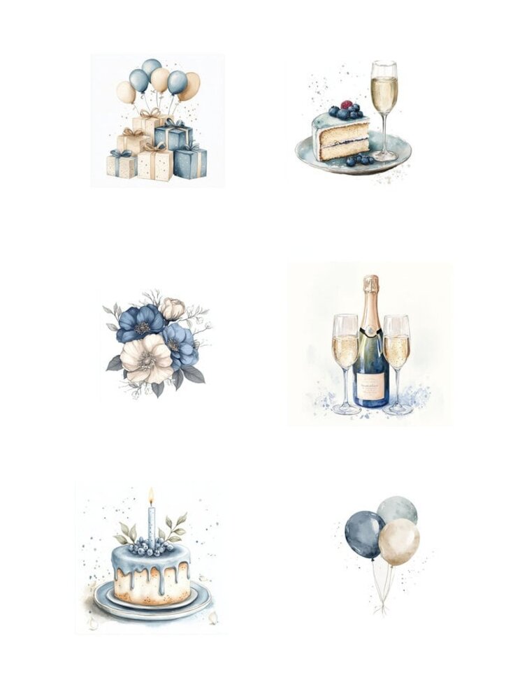 Reprint Birthday A4 Cutouts (KPA4103) Reprint Birthday A4 Cutouts (KPA4103)