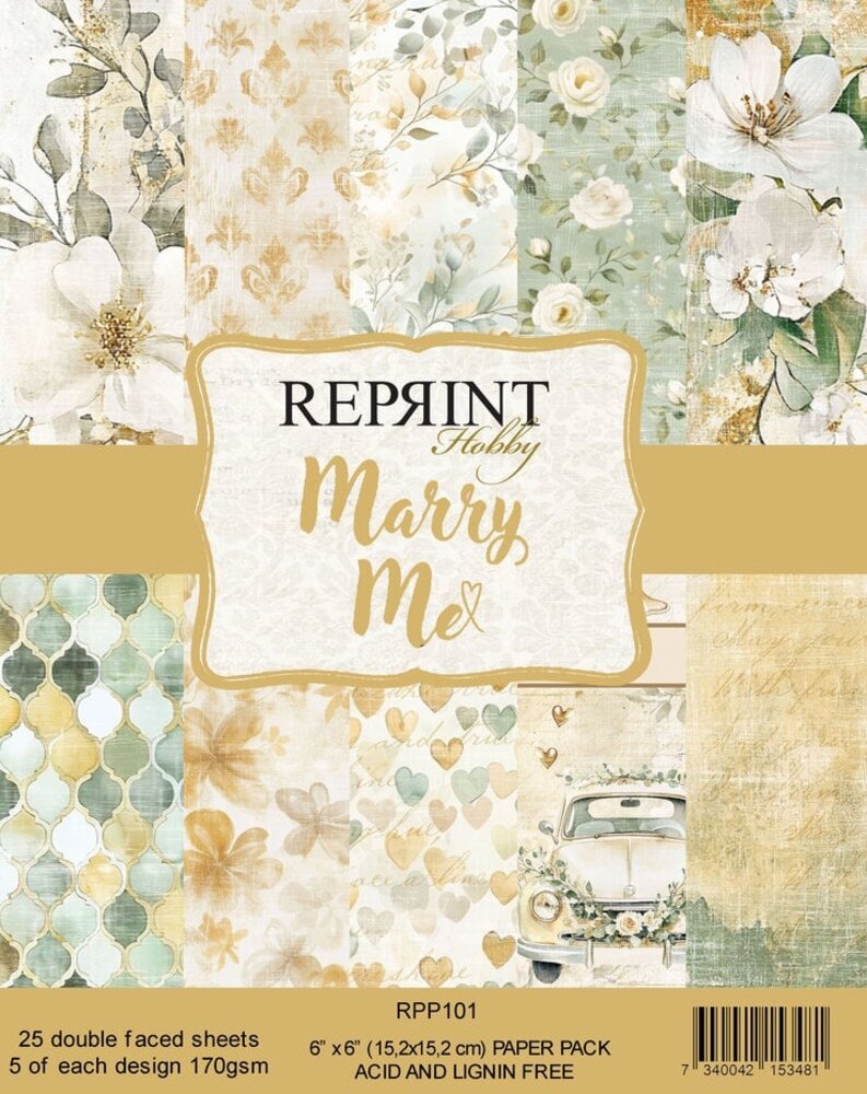 Reprint Marry Me 6x6 Inch Paper Pack (RPP101)