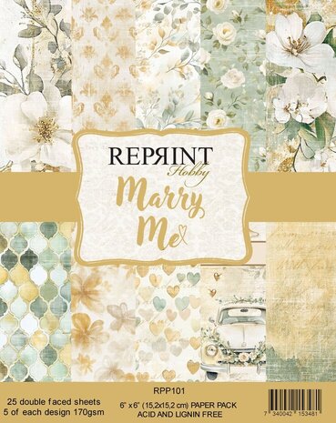 Reprint Marry Me 6x6 Inch Paper Pack (RPP101)