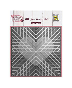 Nellie Snellen 3D Embossing Folder Geo Heart (EF3D0102)* Nellie Snellen 3D Embossing Folder Geo Heart (EF3D0102)*